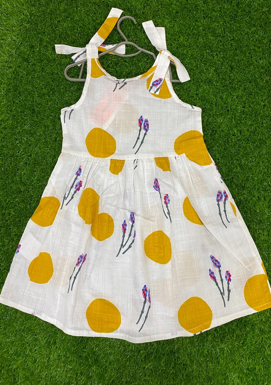 Girls' Elegant White Frock for Eid