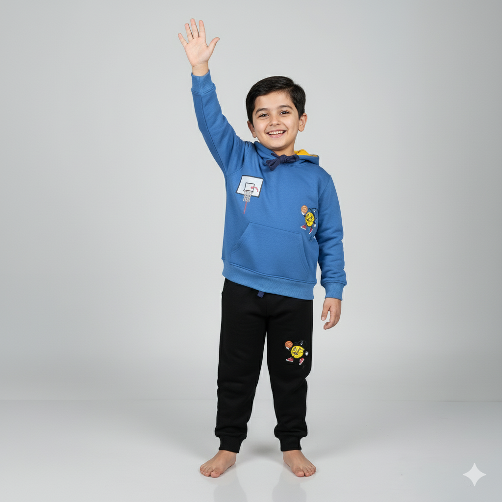 Hoodie || Greyish Blue Mustard Basket ball 🏀 || Hoodies Winter Tracksuits || Over FLEECE || Two sides pockets