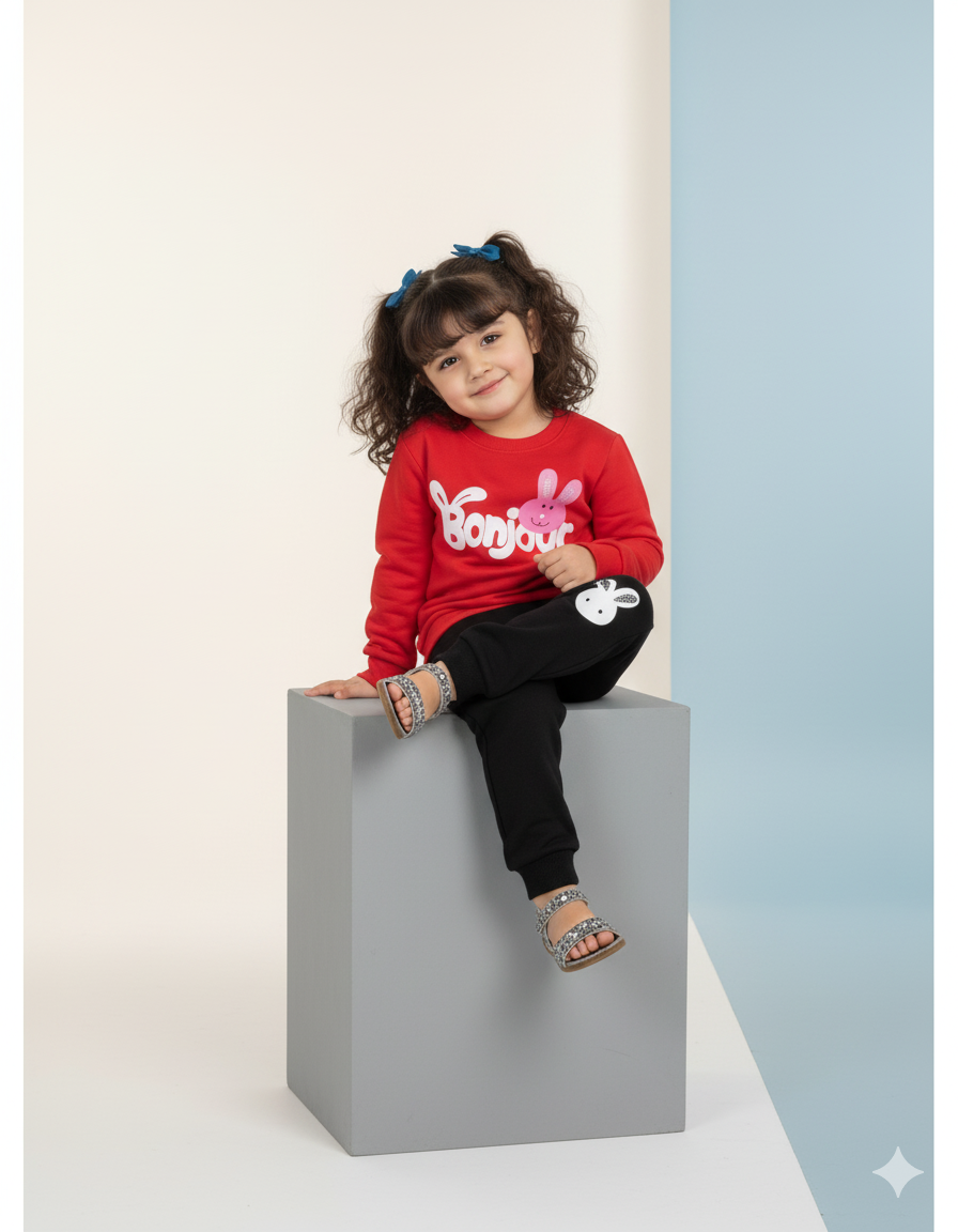 Red Bonjour || Beautiful Bunny Trendy || New Winter Arrival || Warm Soft Fleece