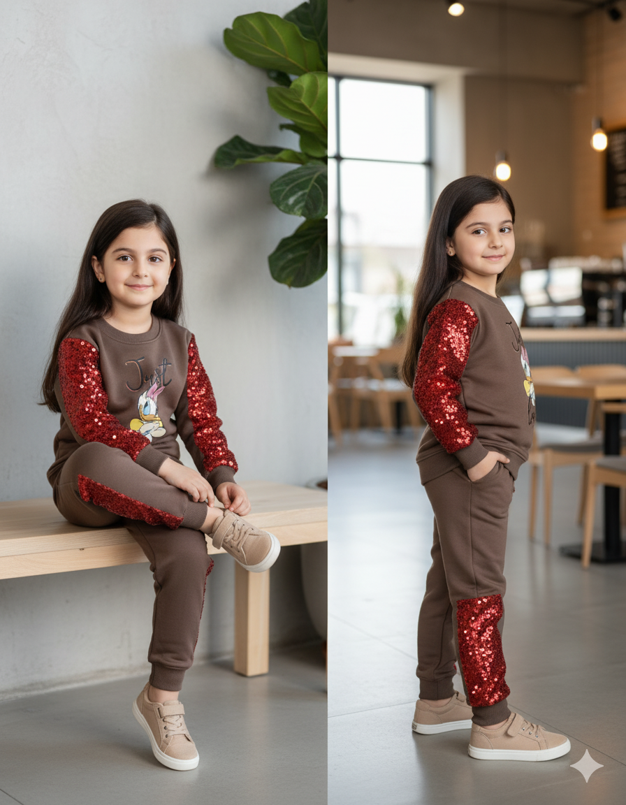 Sequence Net || Just Love Daisy Duck || Beautiful Brown & Red Duo || Winter Set Warm & Soft Winter Fabric