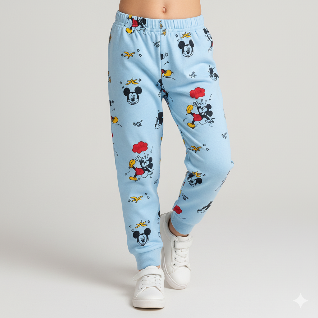 Kids Mickey Mouse Jogger Pants | Winter Bottoms for Girls