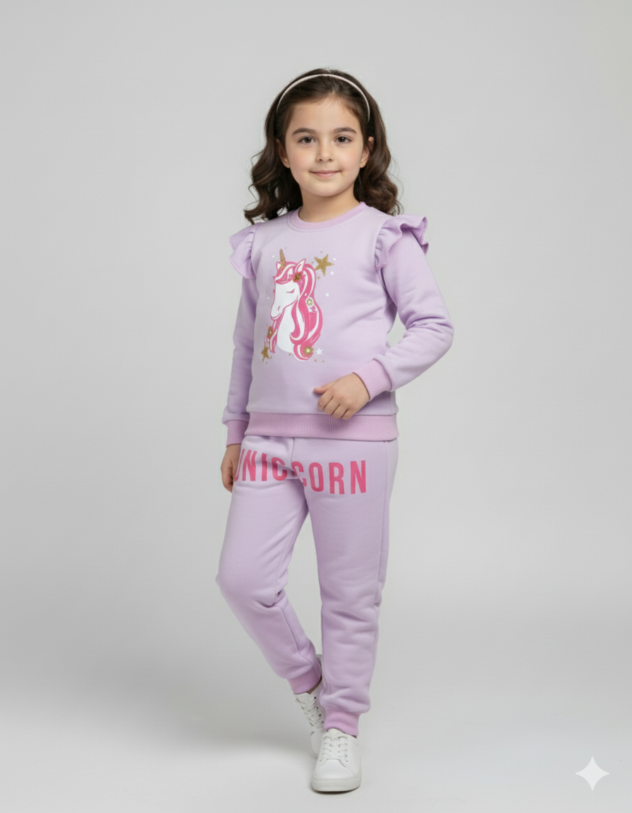 Purplish || Unicorn || Shoulder Frill Princess || Winter Set Soft Winter Fabric