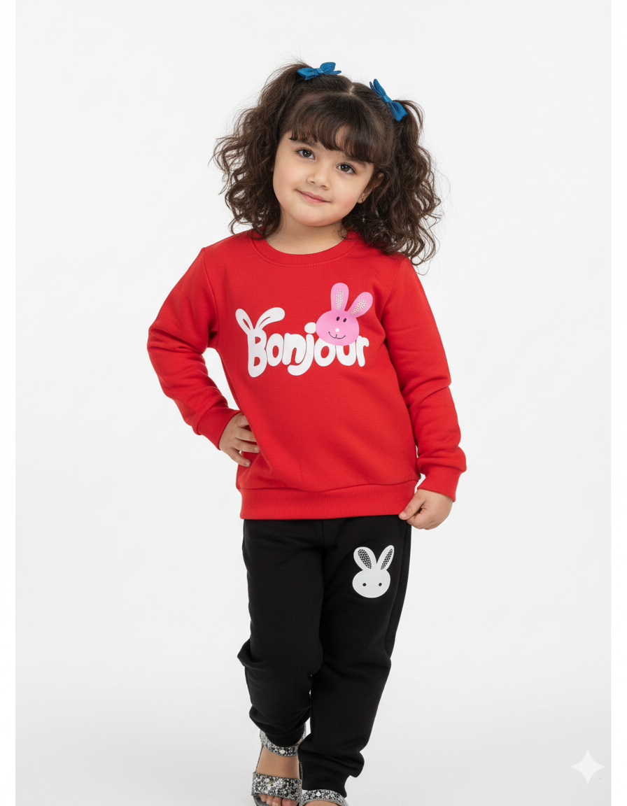 Red Bonjour || Beautiful Bunny Trendy || New Winter Arrival || Warm Soft Fleece
