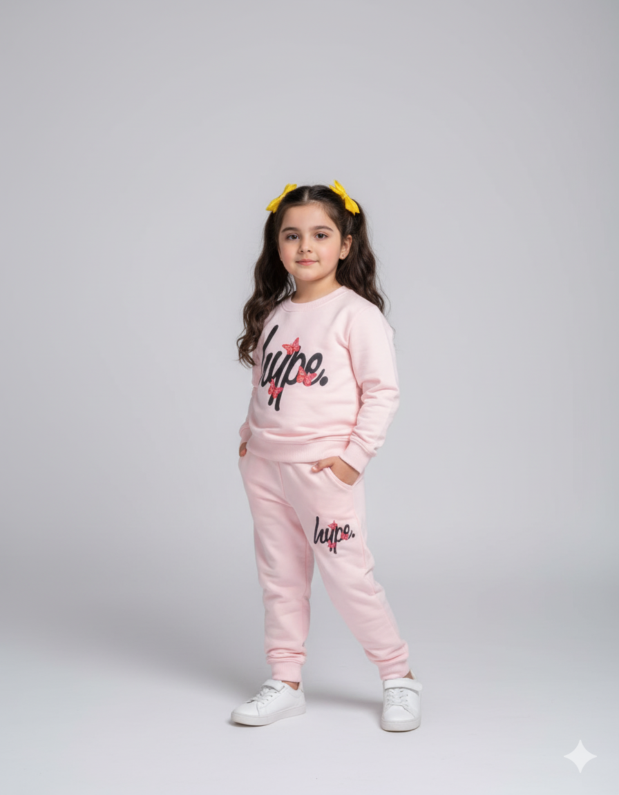 Hupe Cute Pink Cozy Girls Winter Set