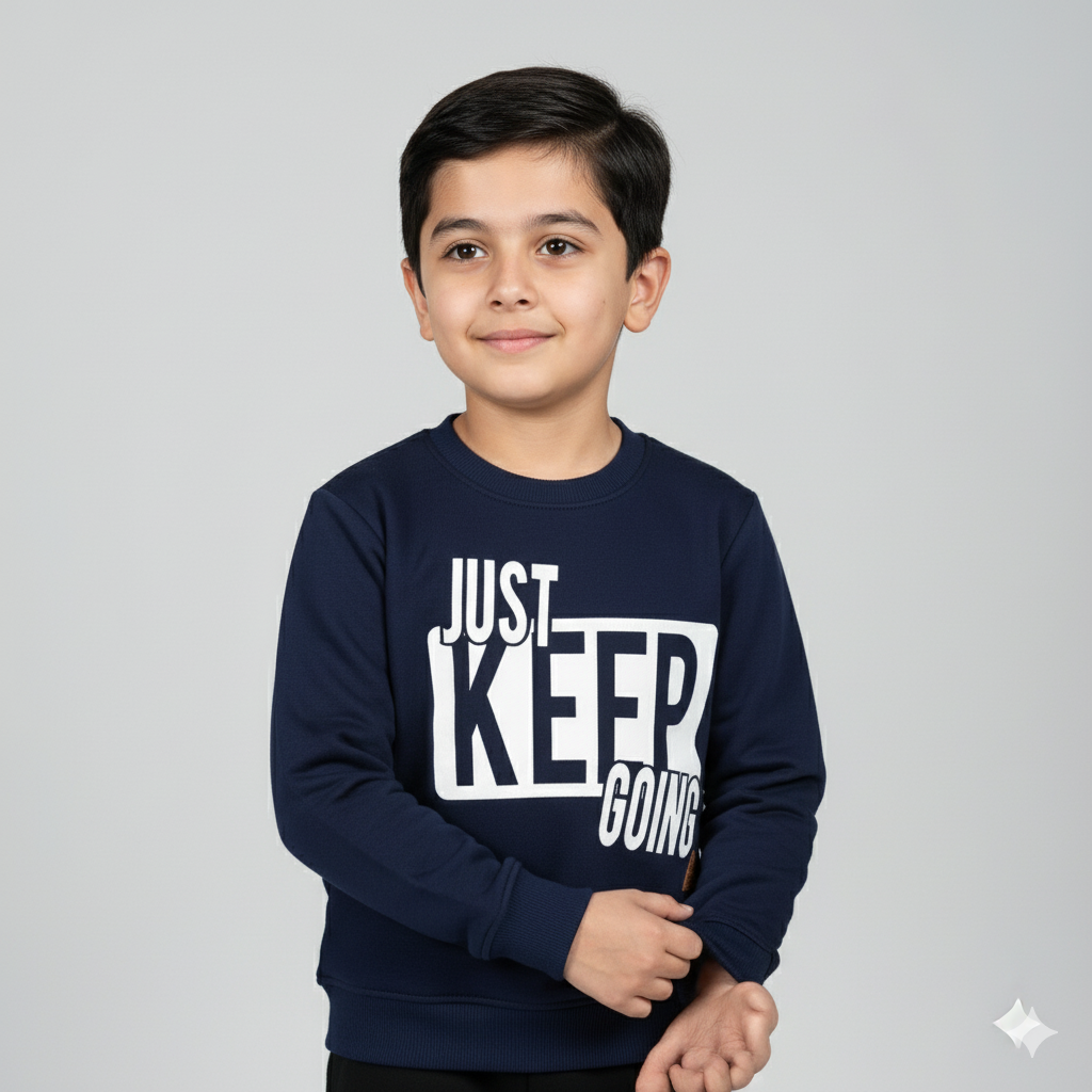 Kids Navy Blue Sweatshirt | Winter Pullover