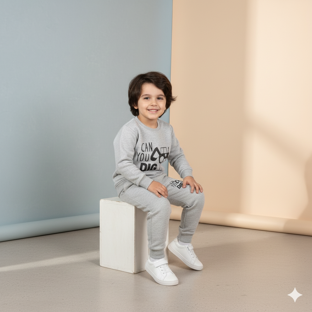 Can you dig it || Beautiful Grey || Soft Winter Fabric