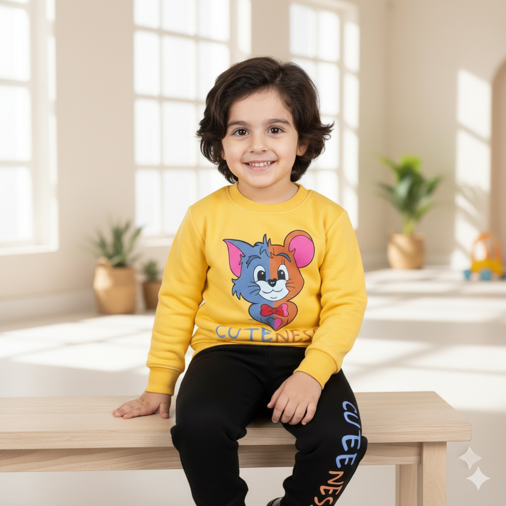 Winter Cuteness Tom in Yellow and Black Soft and Vibrant Winter Set