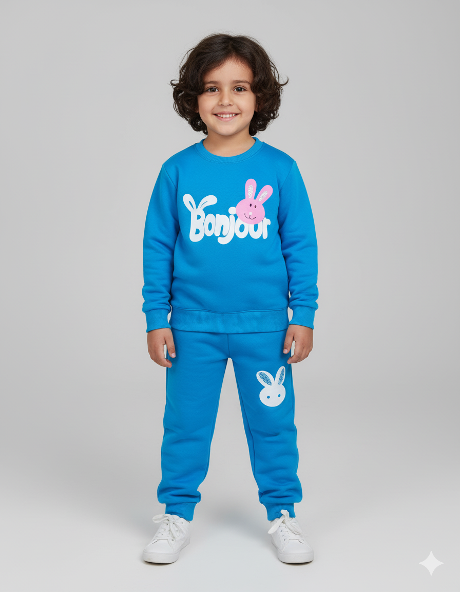 Sky Blue Bonjour || Beautiful Bunny Trendy || New Winter Arrival || Warm Soft Fleece