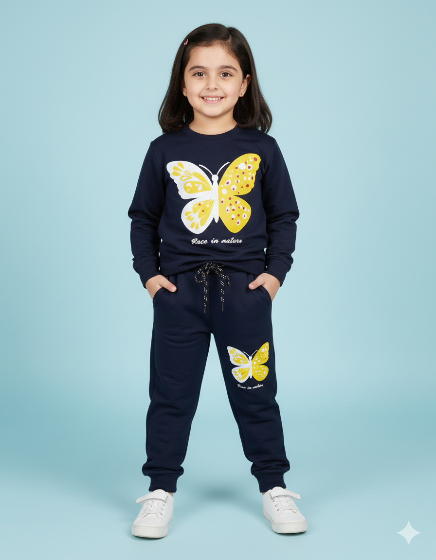 Navy Blue Butterfly || face in nature || Winter Soft Fabric