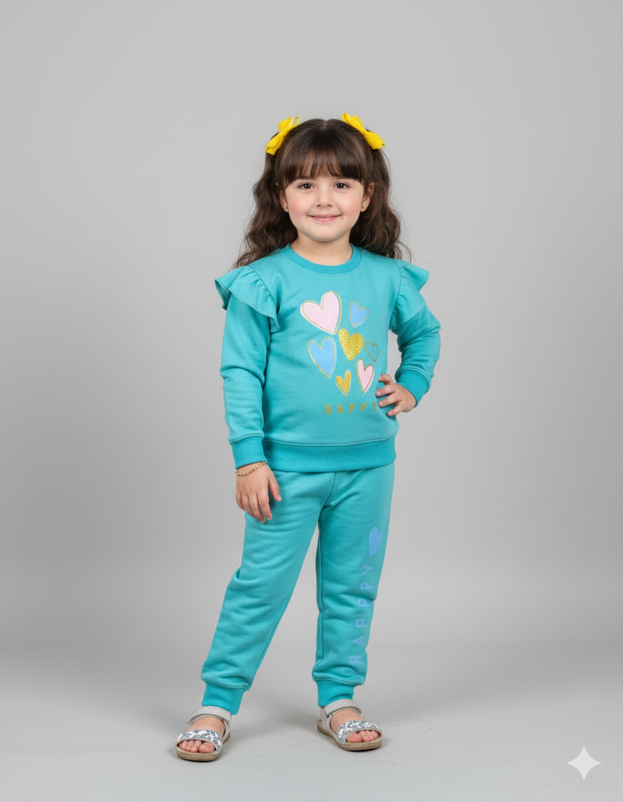 Happy || Glitter || Sky Blue Trendy Frill Latest Design Comfort Soft Winter