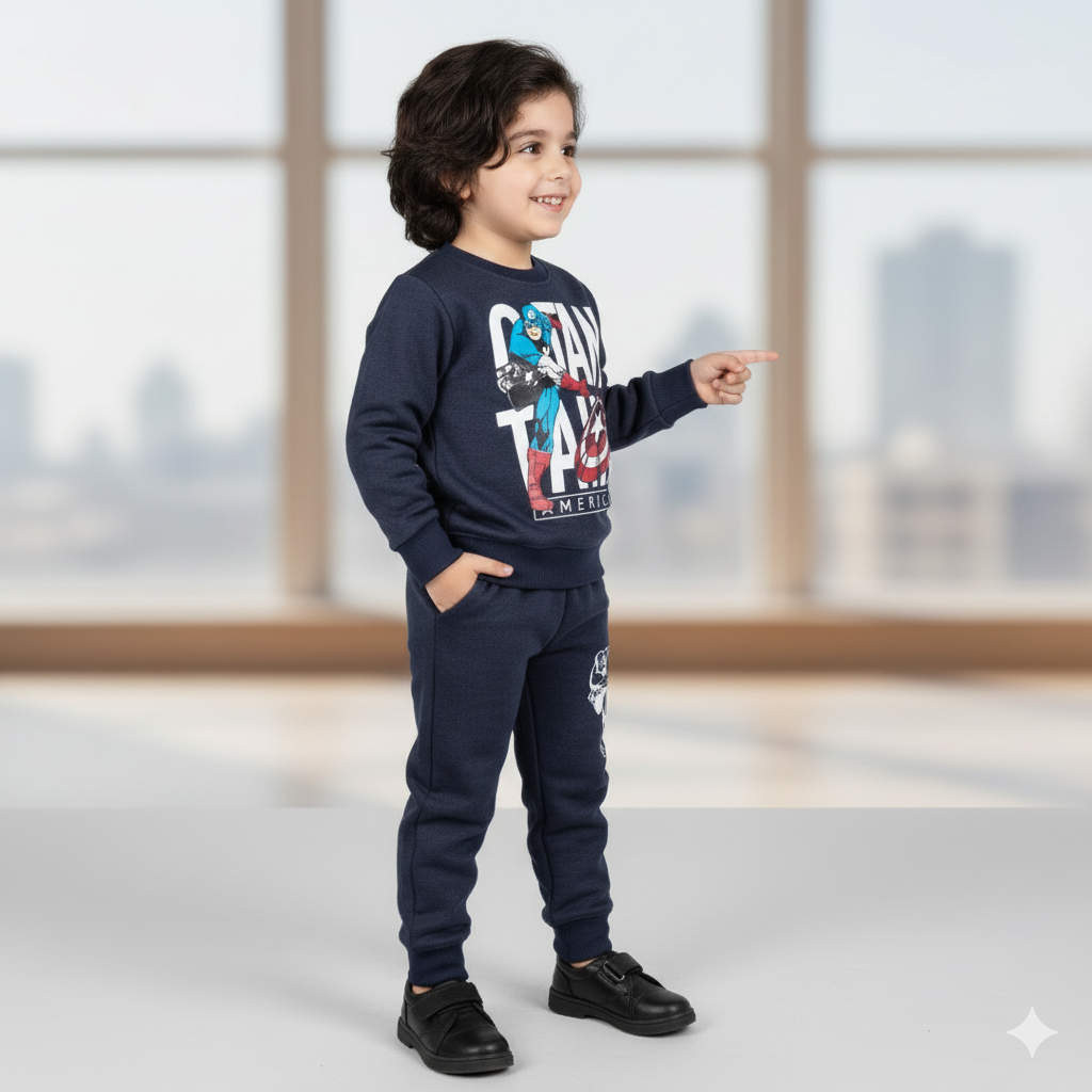 Boys Captain America Tracksuit | Winter Outfit