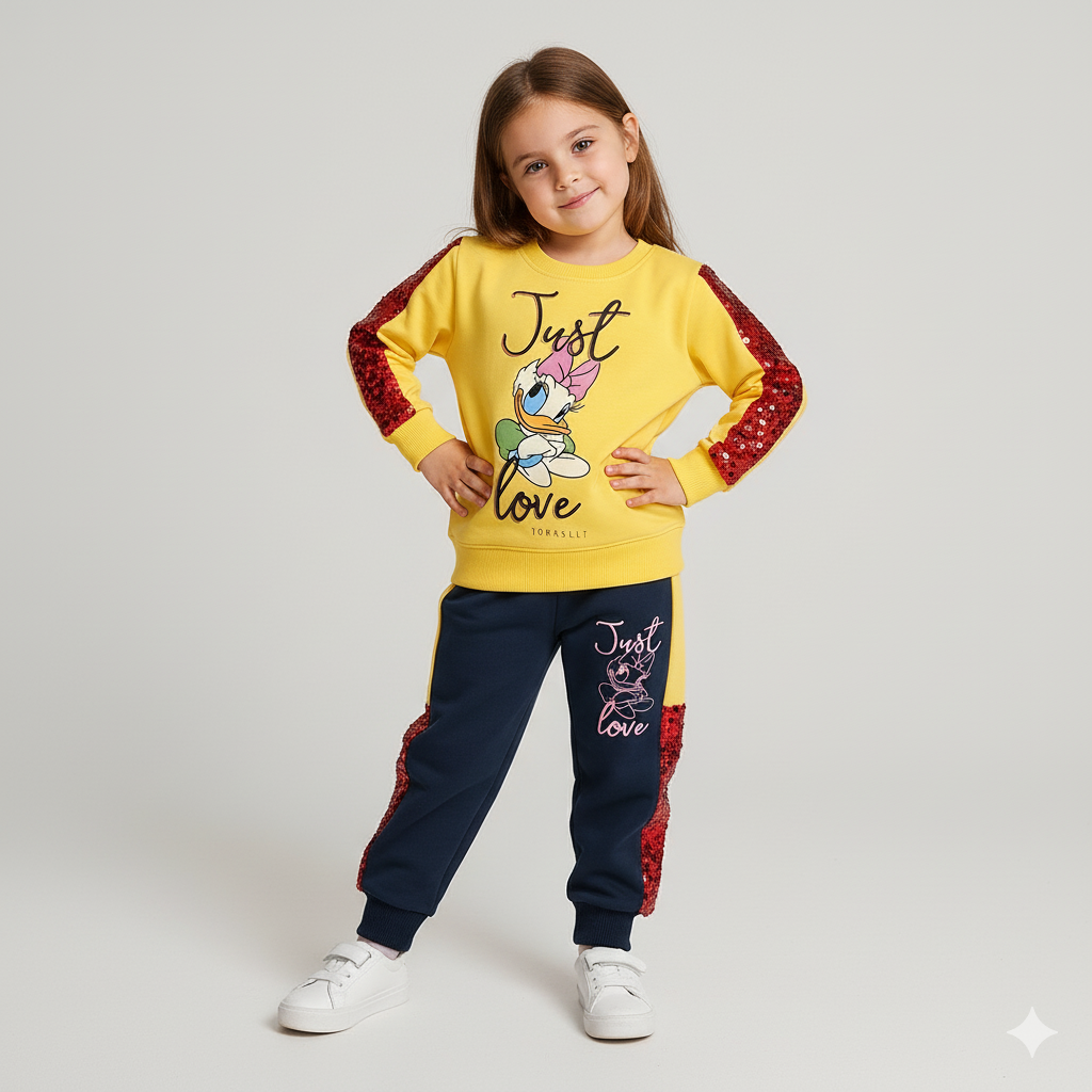 Sequence Net || Just Love Daisy Duck || Beautiful Yellow || Winter Set Warm & Soft Winter Fabric