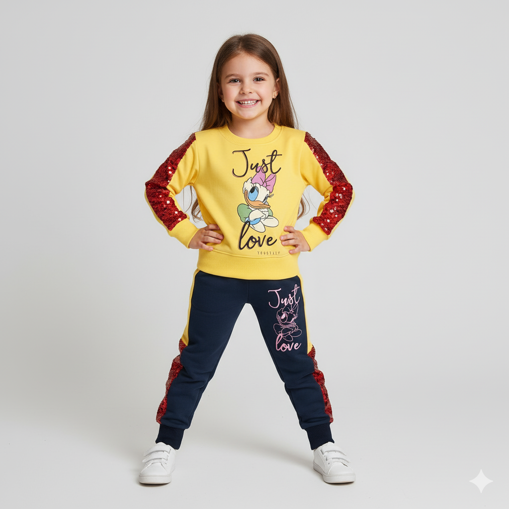 Sequence Net || Just Love Daisy Duck || Beautiful Yellow || Winter Set Warm & Soft Winter Fabric