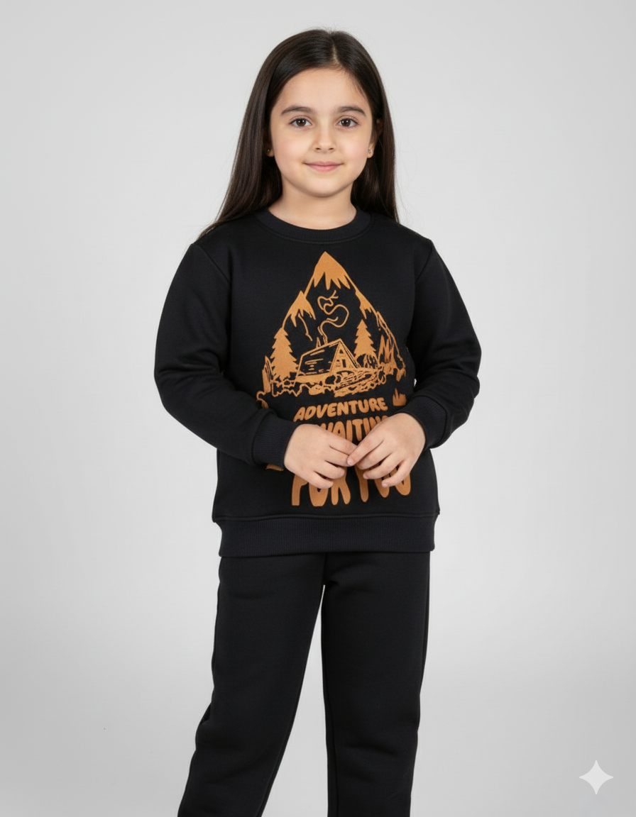 Black Winter Set || Adventure Awaits || Soft Fabric