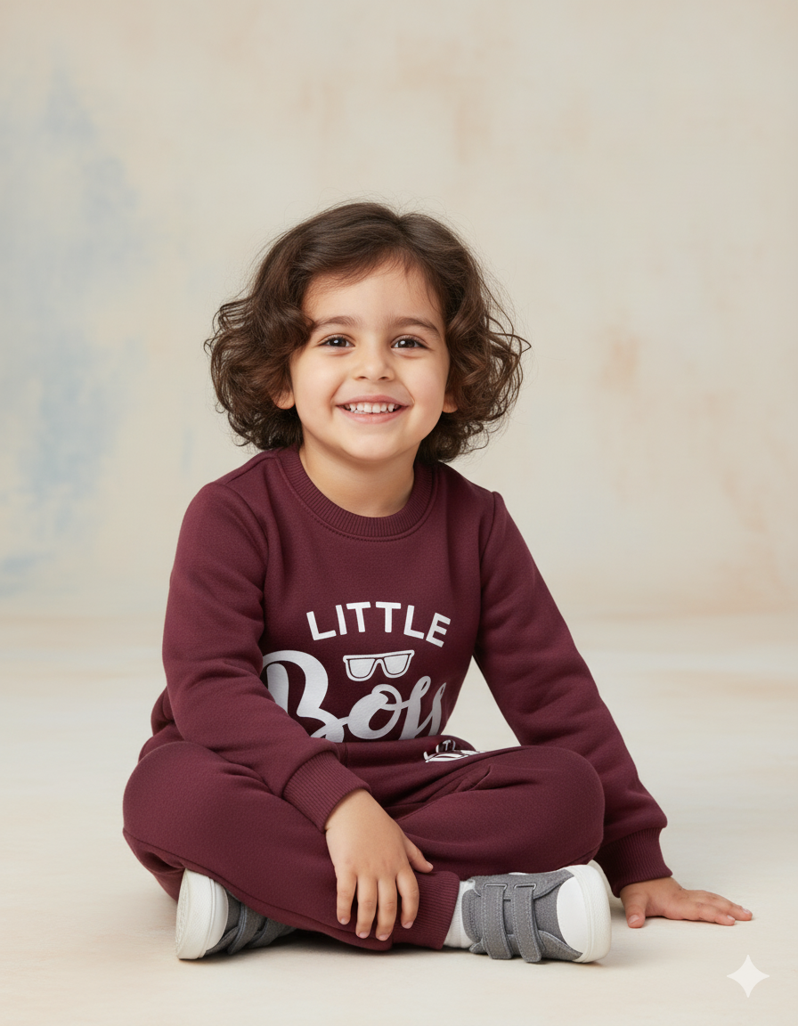 Maroon Glam Cozy Winter Set
