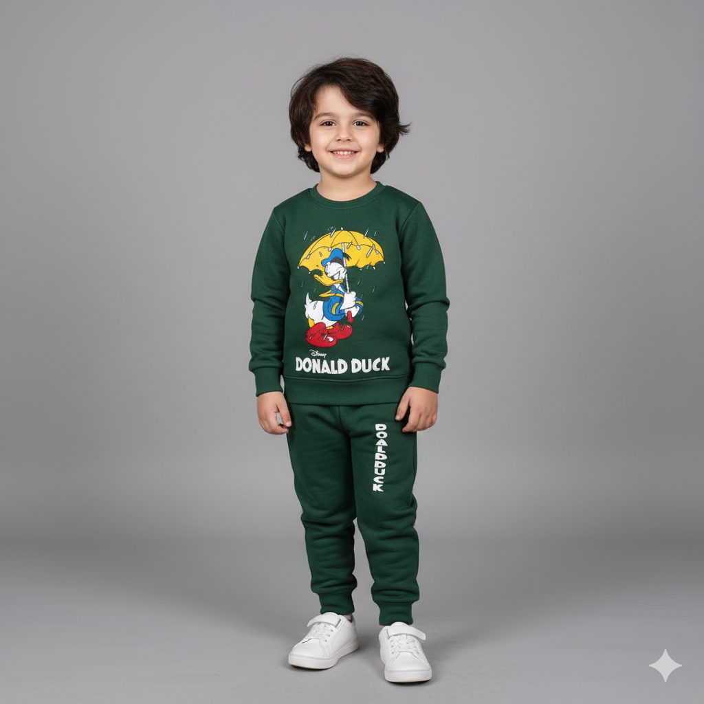 Premium Green || Donald Duck || Very Soft Comfy Winter Fabric