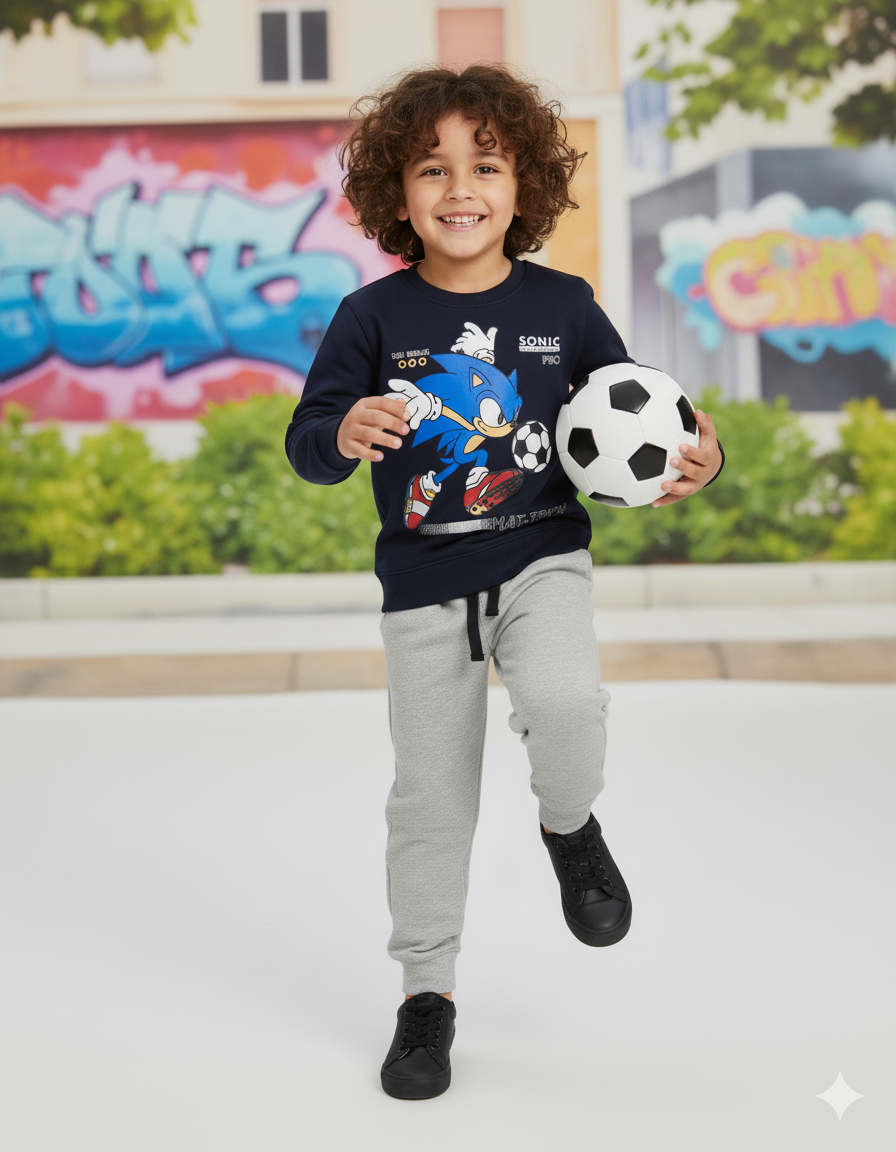 Navy Cartoon Bliss Winter Set for Boys