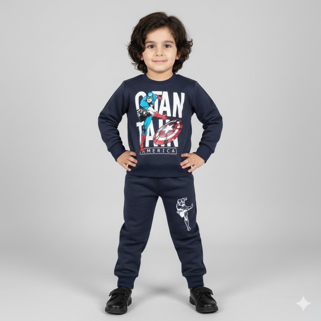 Boys Captain America Tracksuit | Winter Outfit