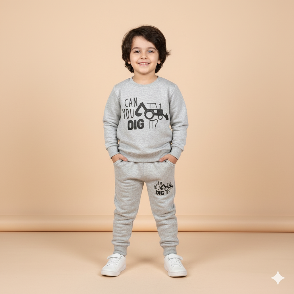 Can you dig it || Beautiful Grey || Soft Winter Fabric