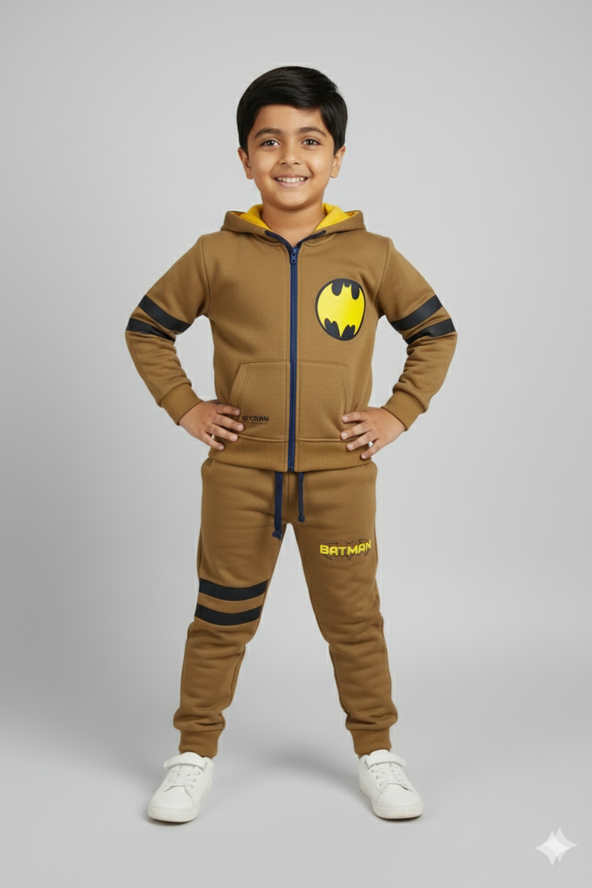 Mustard Golden Brown || Zipper Hoodies Winter Tracksuits || Over FLEECE || Two sides pockets
