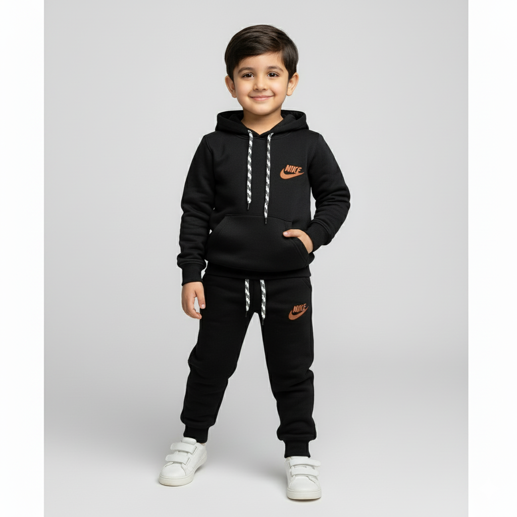 Nike || Hoodie Set Black || Premium Quality || Soft Winter Beautiful Set
