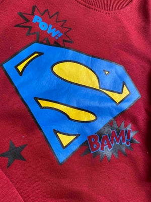 Mini Minors || Maroon Superman || Soft Winter Fabric