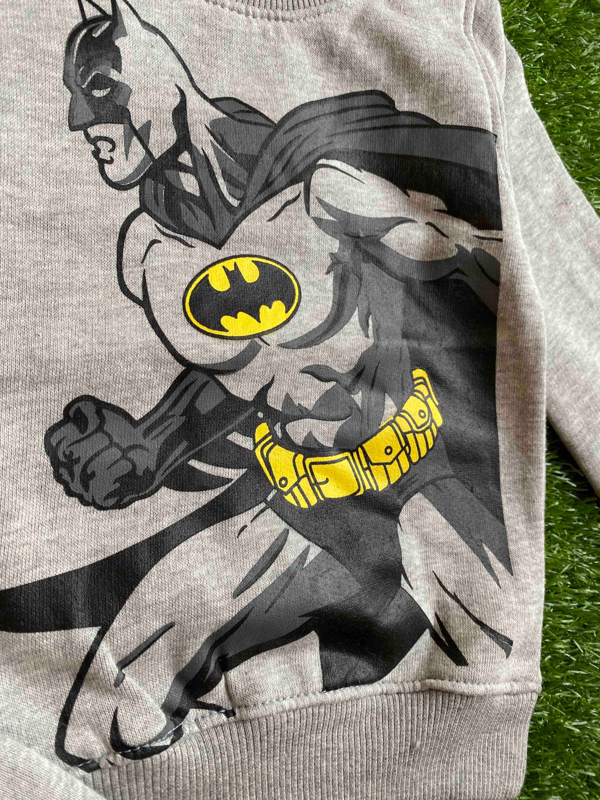 Mini Minors || Grey & Black Batman || Soft Winter Fabric