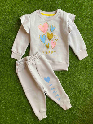 Happy || Glitter || Whitish Trendy Frill Latest Design Comfort Soft Winter
