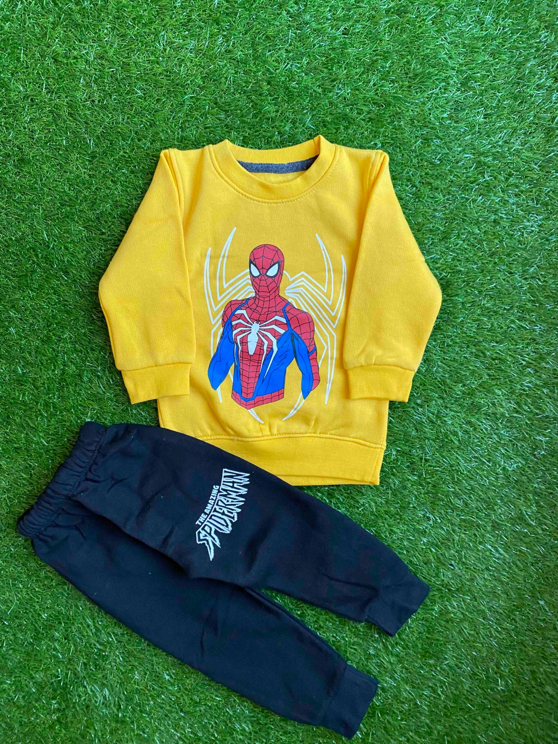 Mini Minors || Yellow Spiderman || Soft Winter Fabric