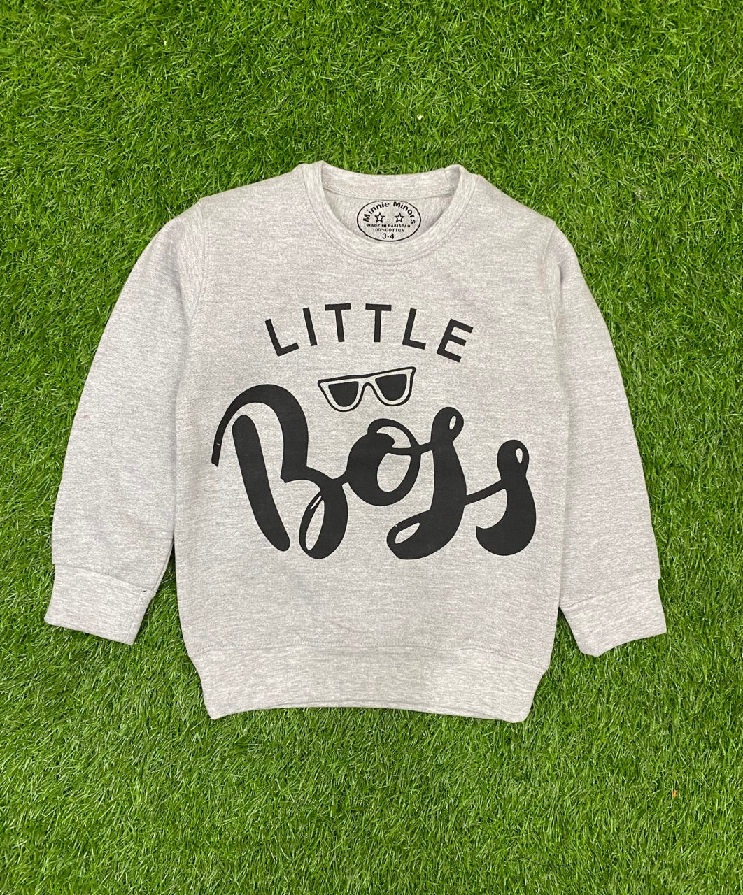 Greyish || Little Boss || Sweatshirt Soft Winter Fabric