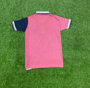 Light Maroon, Crisp White, and sleek Blue Polo Shirt