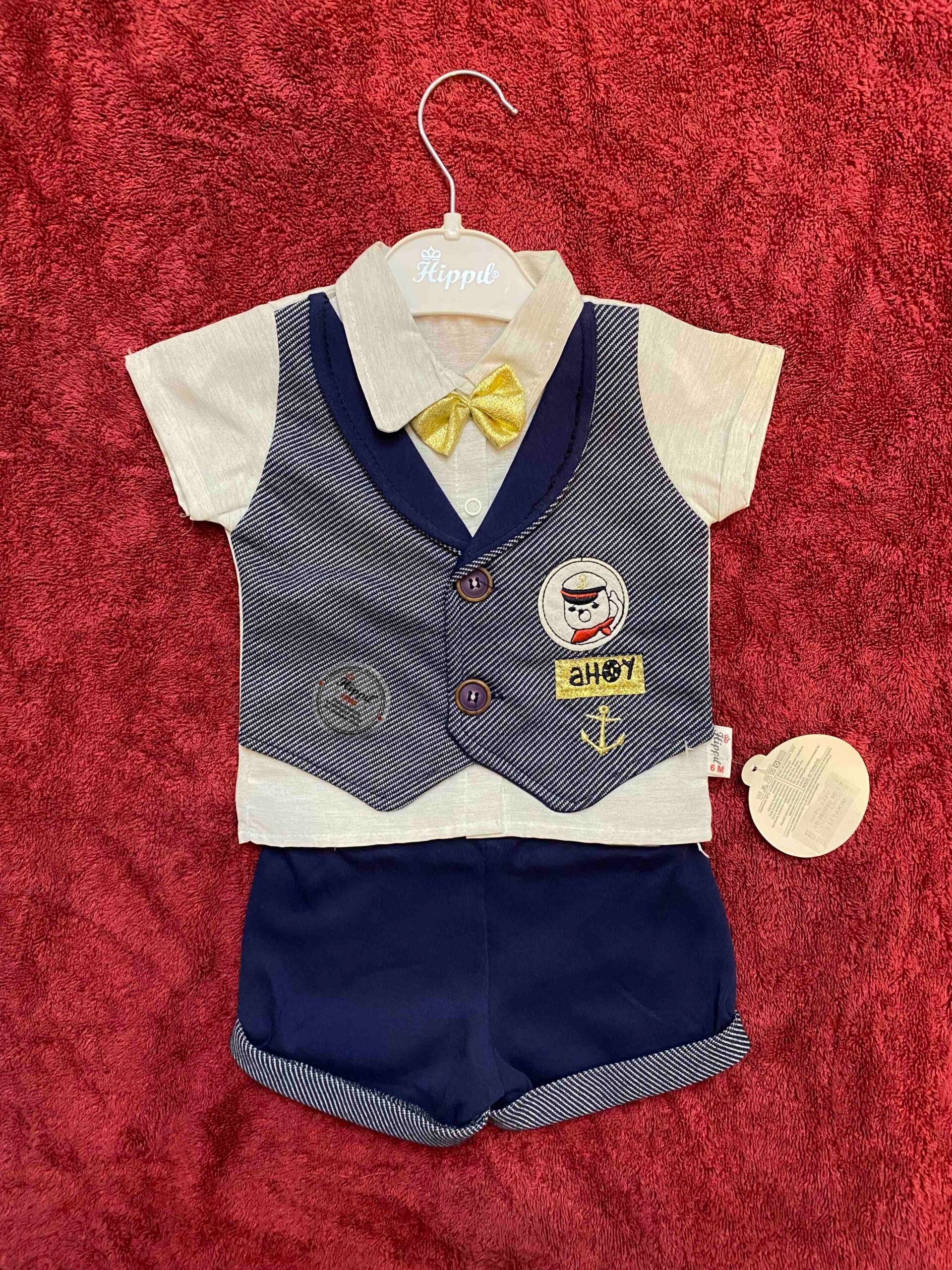 Little Gentlemen's Stylish Shirt and Shorts Set