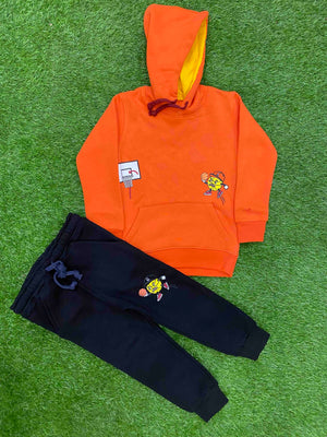 Orange Basket ball π || Hoodies Winter Tracksuits || Over FLEECE || Two sides pockets