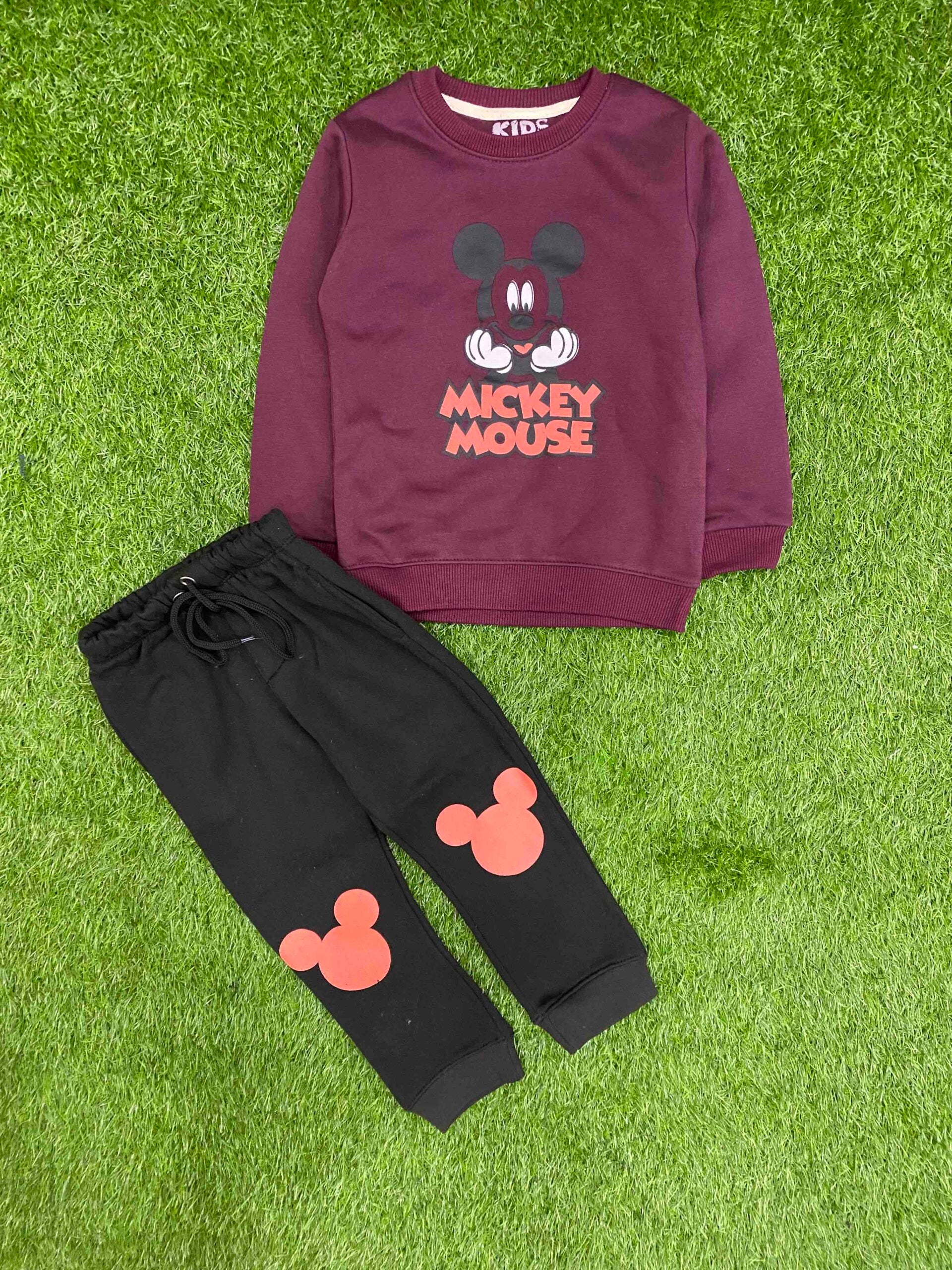 Mickey Mouse Maroonish || Beautiful Trendy || New Winter Arrival || Warm Soft Fleece