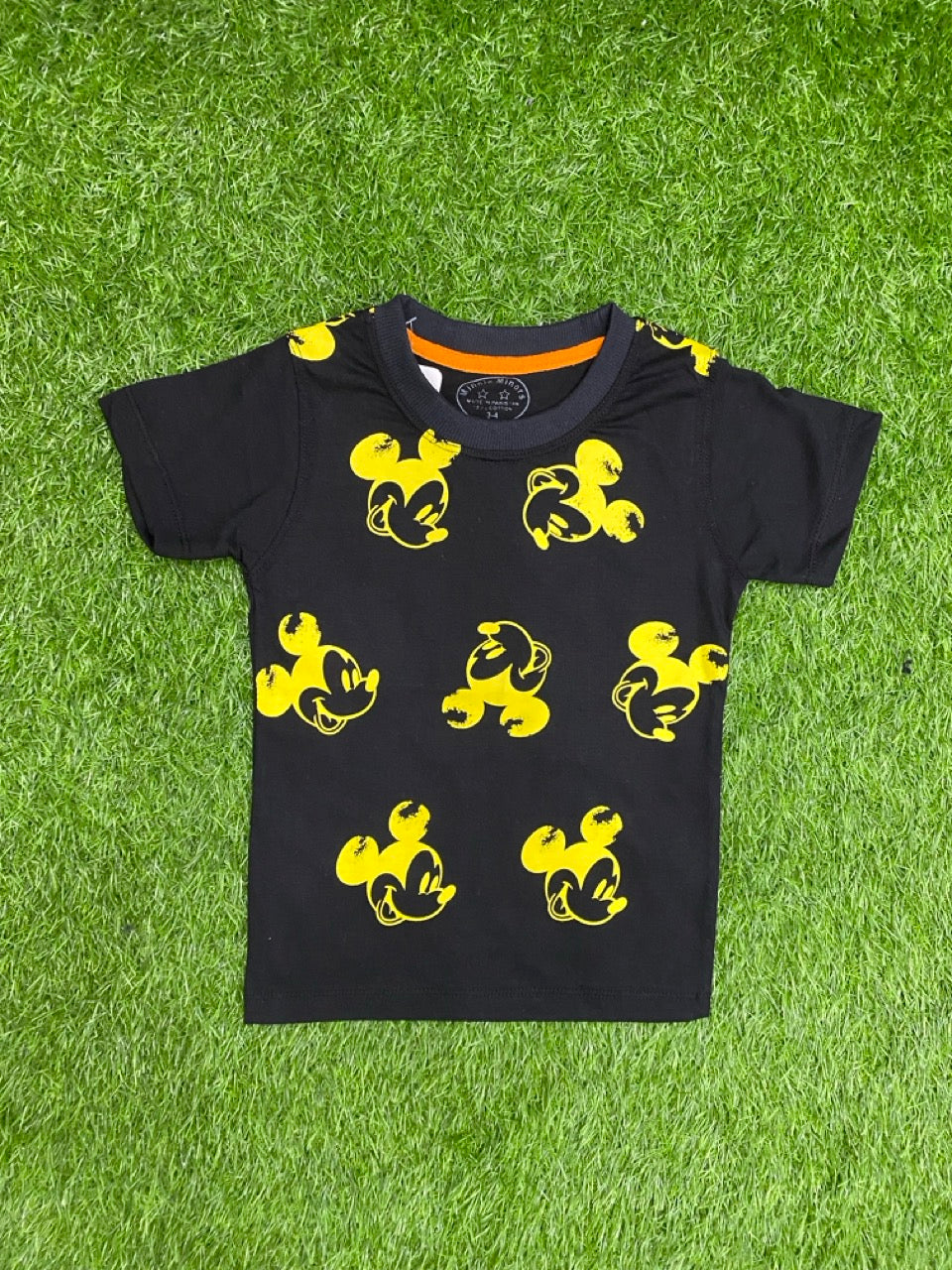 Sunlit Black Mickey Faces Summer Shirt