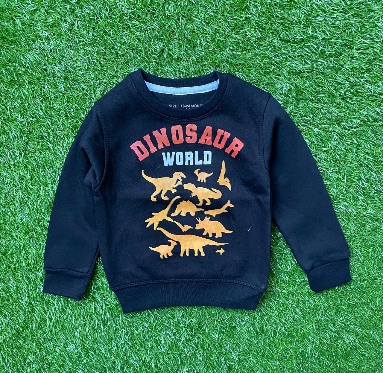 DINO-Black Winter Explorer" Boys' Winter Sweatshirt