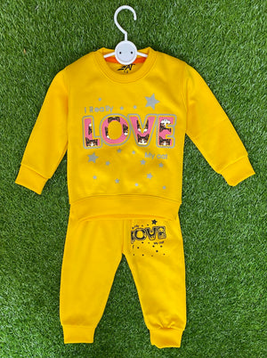 Amber Yellow Winter Tracksuit for Girls