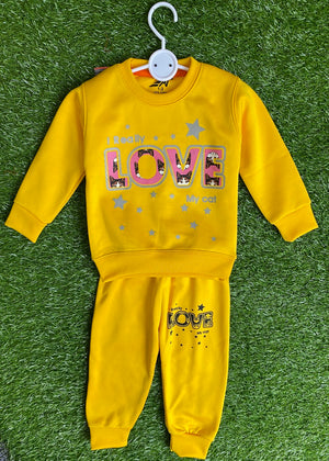 Amber Yellow Winter Tracksuit for Girls