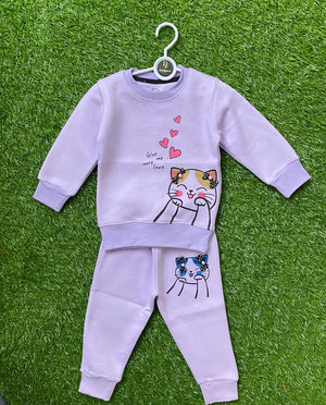 "Cozy Lavender" Girls' Winter Tracksuit