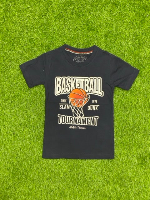 Courtside Navy Basketball Shirt for Boys