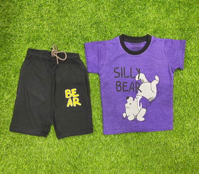 Purple Teddy Bliss Summer Set for Boys