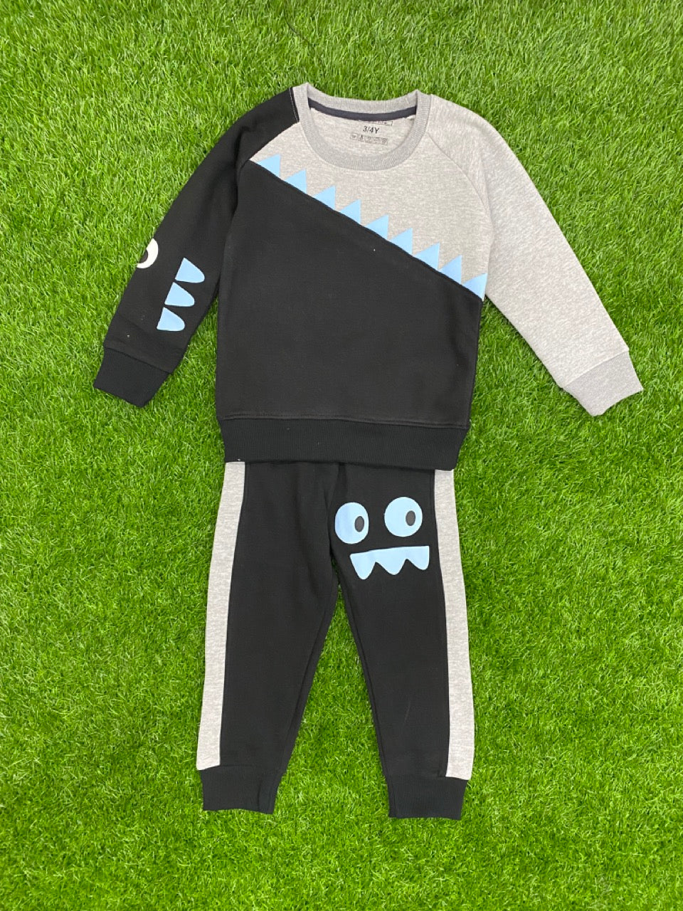 Noir Grey Fusion Winter Tracksuit for boys