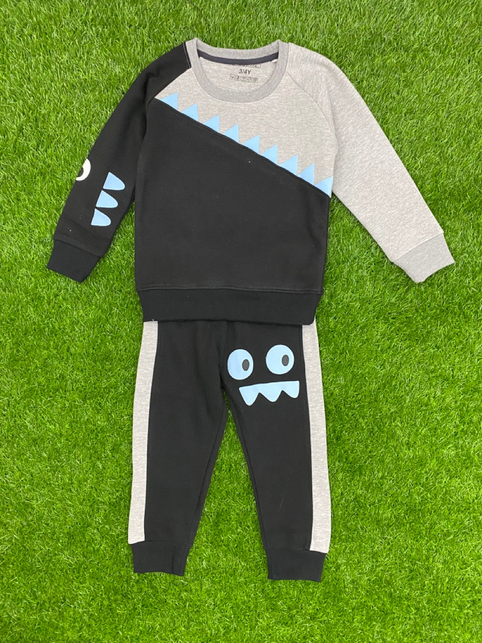 Noir Grey Fusion Winter Tracksuit for boys