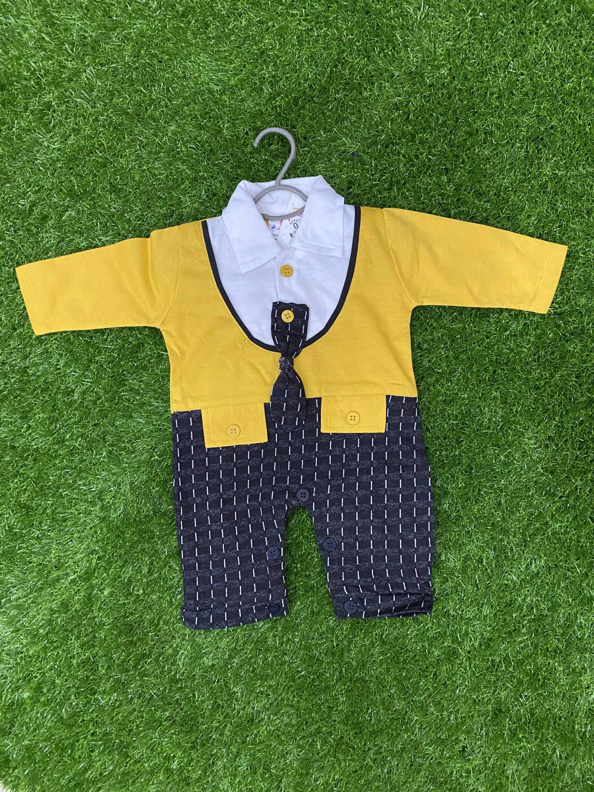 Polo Tie Knot Rompers with Two Pockets for Kids
