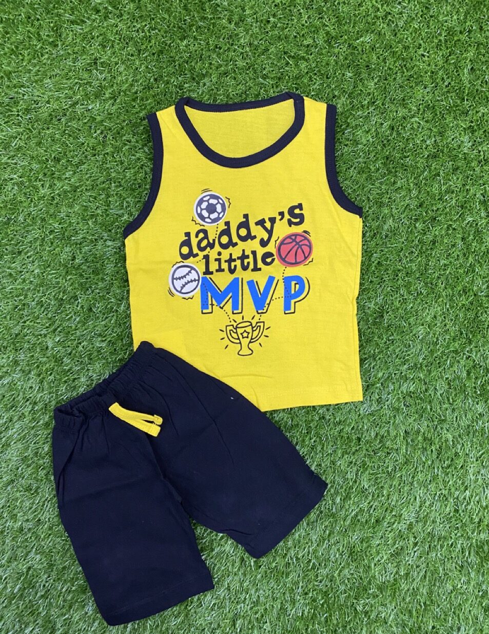 Daddy's Little MVP Sando Sleeveless Shirt and Short Set