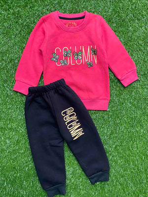 Mini Minors || Shocking Pink Butterflies || Soft Winter Fabric