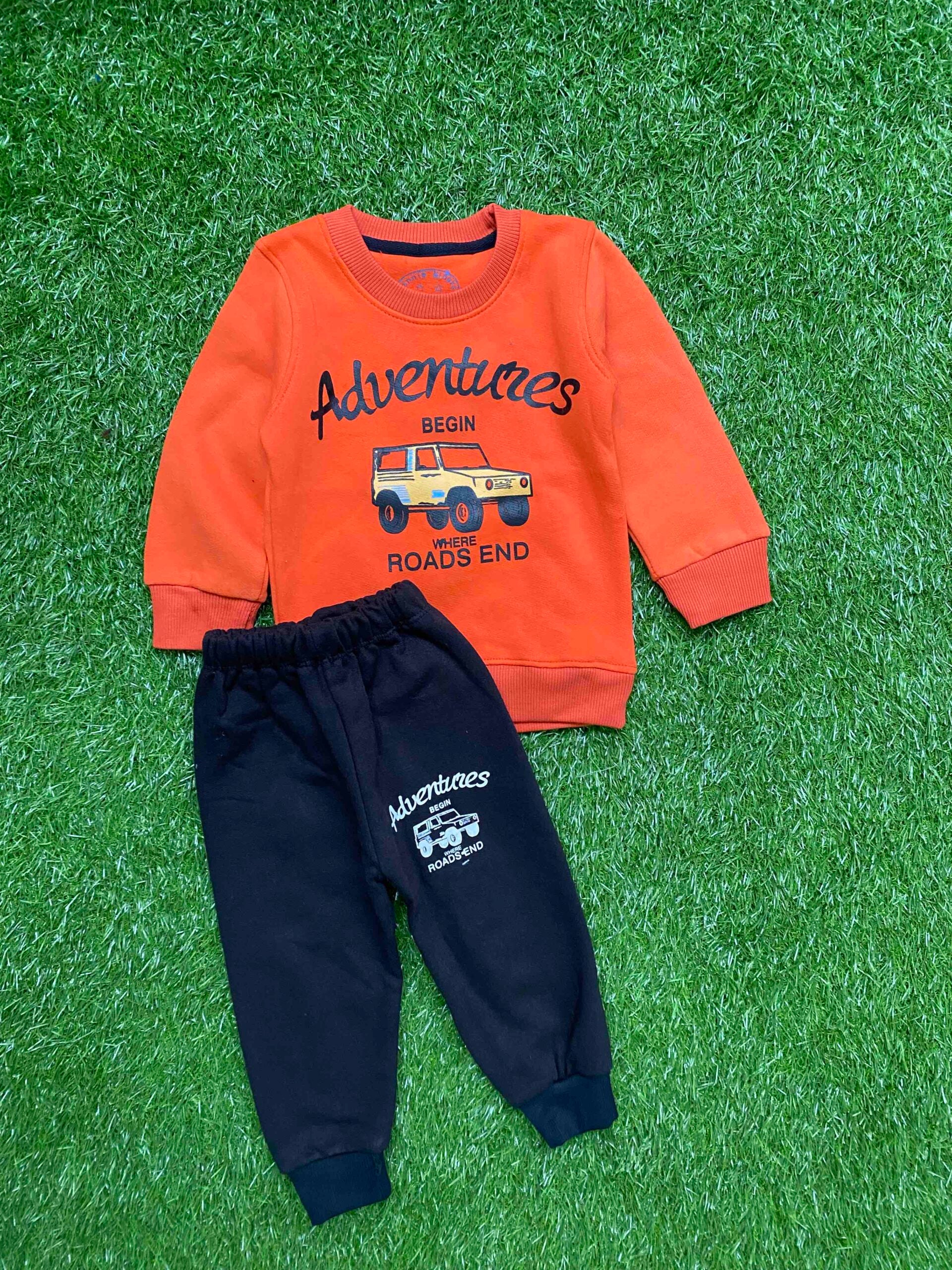 Adventure Begins Where Roads End || Winter Set || Charming Orange and Black Winter Set