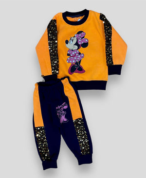 Sequence Net || Minnie Mouse || Beautiful Yellow || Winter Set Warm & Soft Winter Fabric