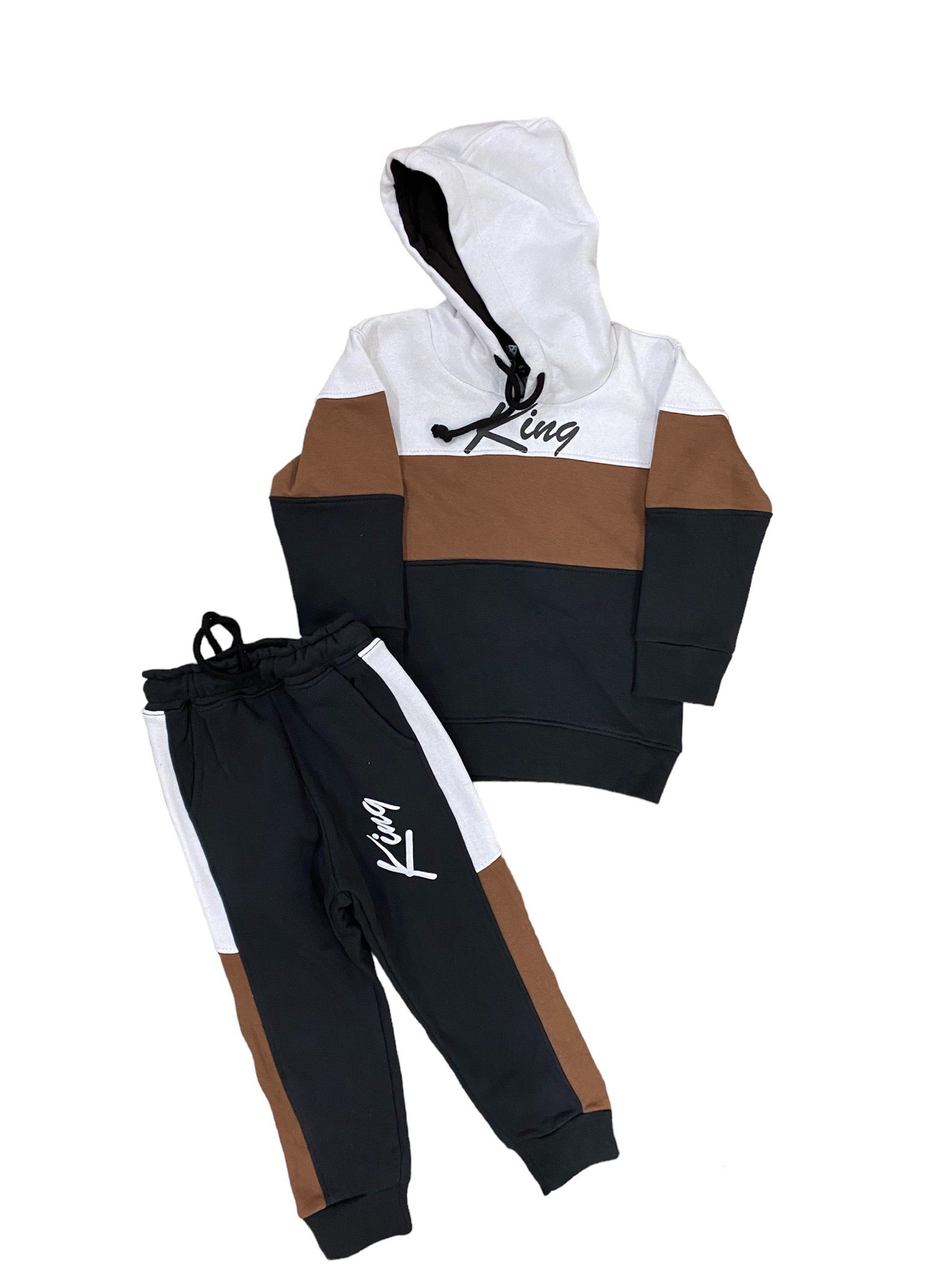 Brown & Black π || Hoodies Winter Set || Over FLEECE || Two sides pockets