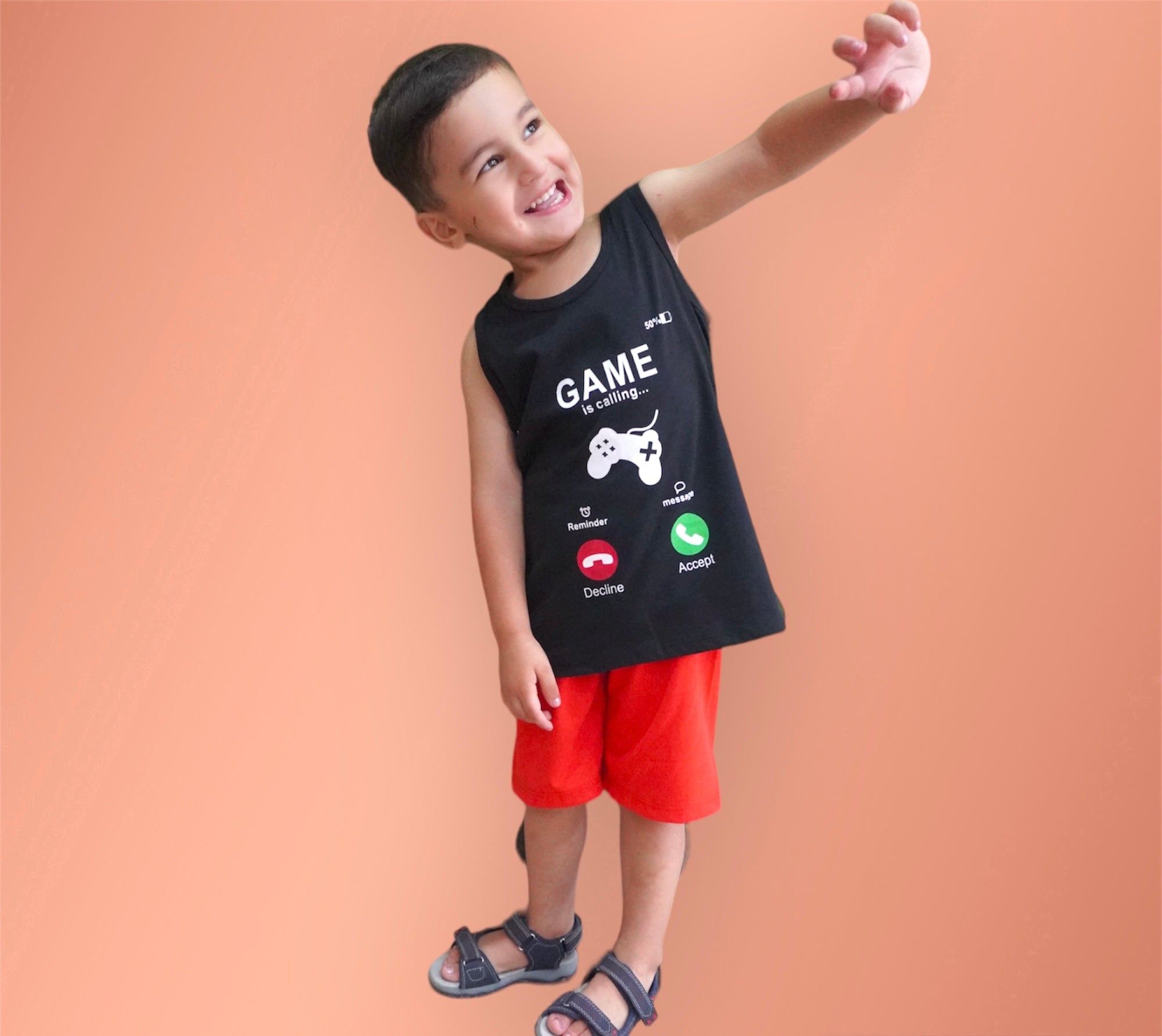 Blaze Fusion - Black Sando for Boys